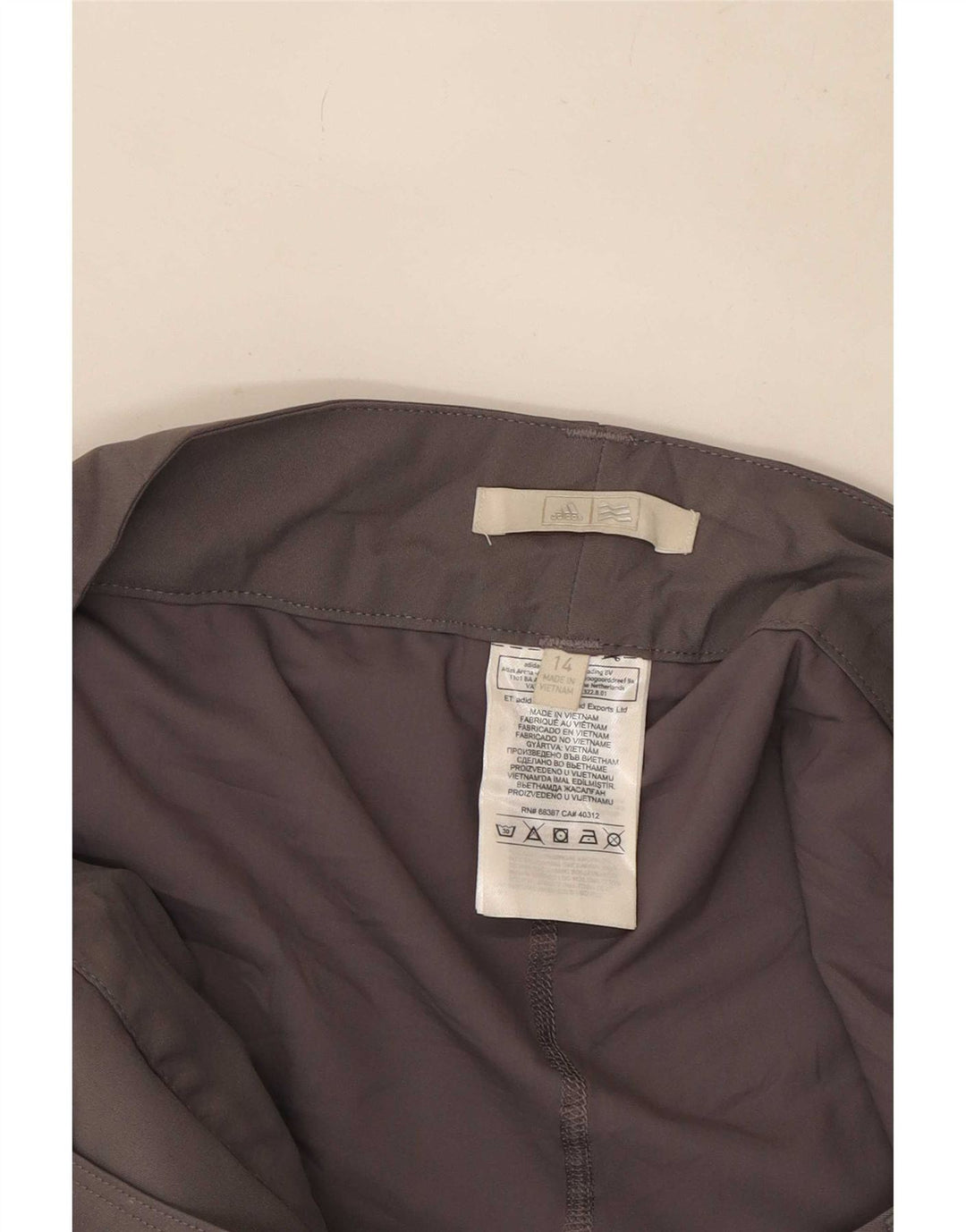 Adidas Damen Minirock UK 14 Large W32 Grau Polyester