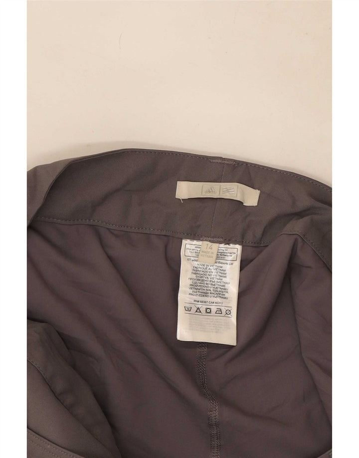 Adidas Damen Minirock UK 14 Large W32 Grau Polyester