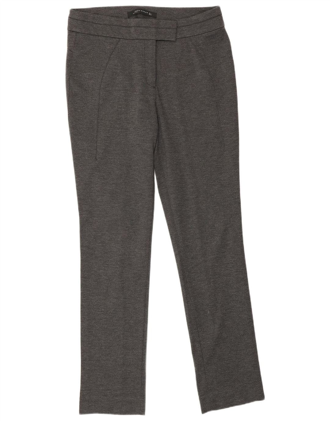Slim-Anzughose für Damen von Zara, Größe L, W32, L30, Grau meliert