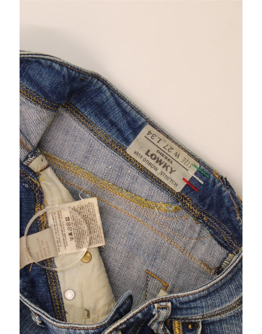 Diesel Damen Lowky Slim Jeans W27 L29 Blaue Baumwolle
