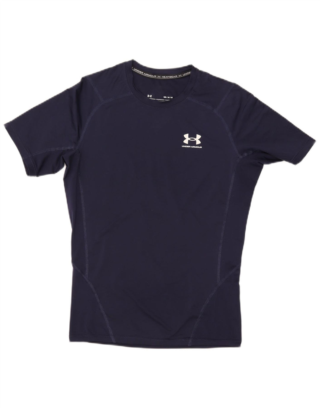 Under Armour Herren Heat Gear T-Shirt Top Medium Marineblau Synthetik