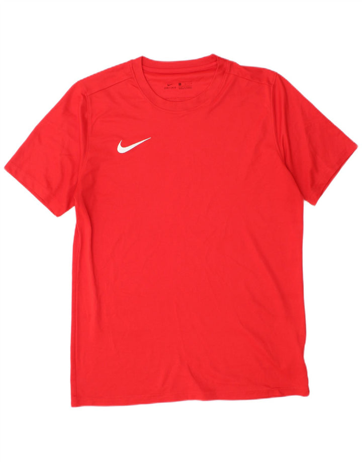 Nike Herren Dri Fit T-Shirt Top, großes rotes Polyester