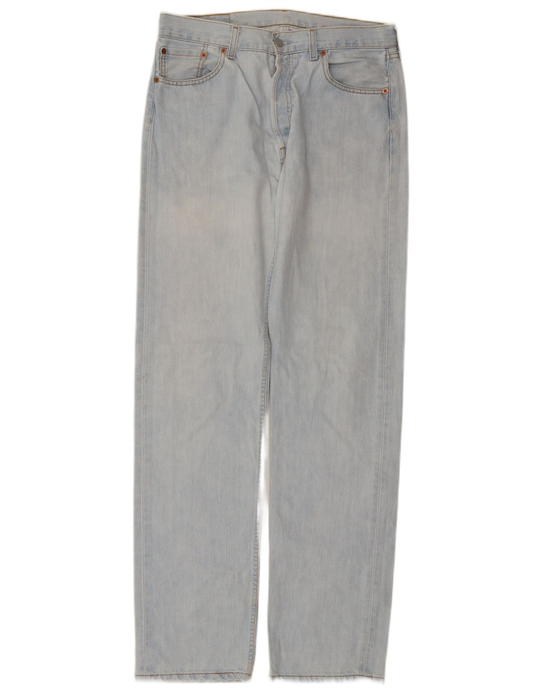 LEVI'S Herren 501 Straight Jeans W34 L36 Blaue Baumwolle