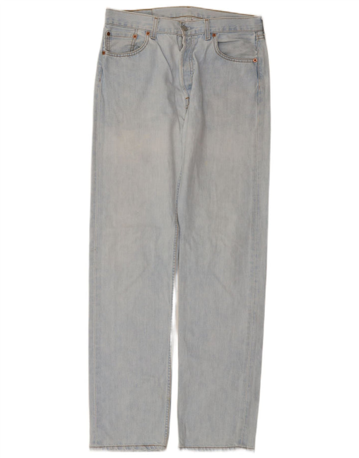 LEVI'S Herren 501 Straight Jeans W34 L36 Blaue Baumwolle