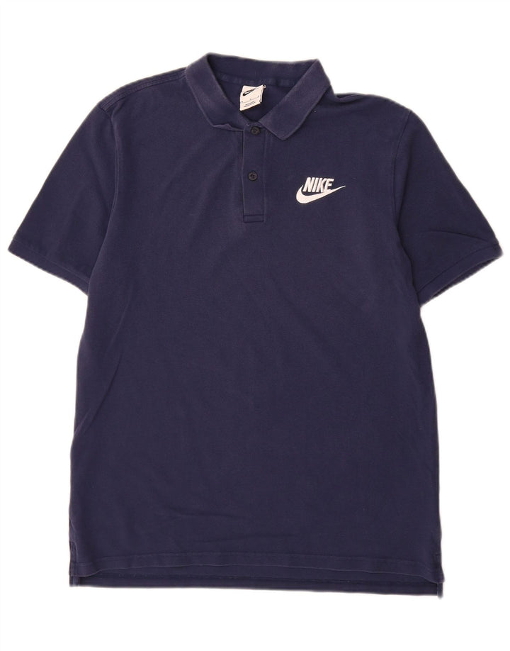 Nike Herren-Poloshirt, mittelgroß, marineblau, Baumwolle