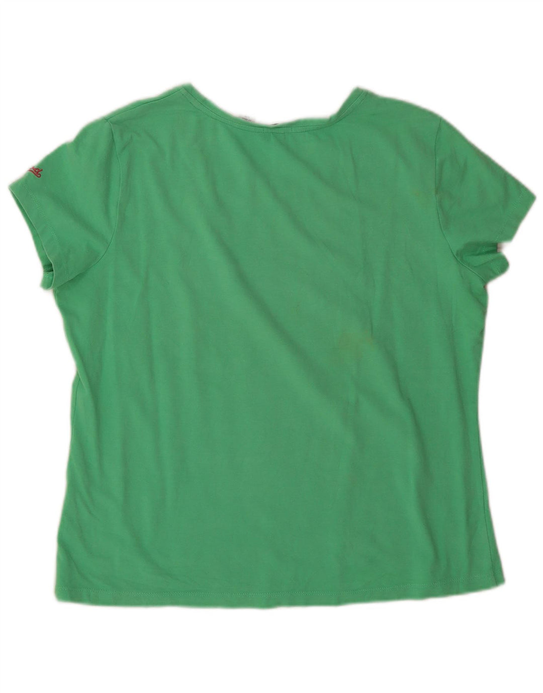 Izod Damen T-Shirt Top UK 16 Large Grün Baumwolle