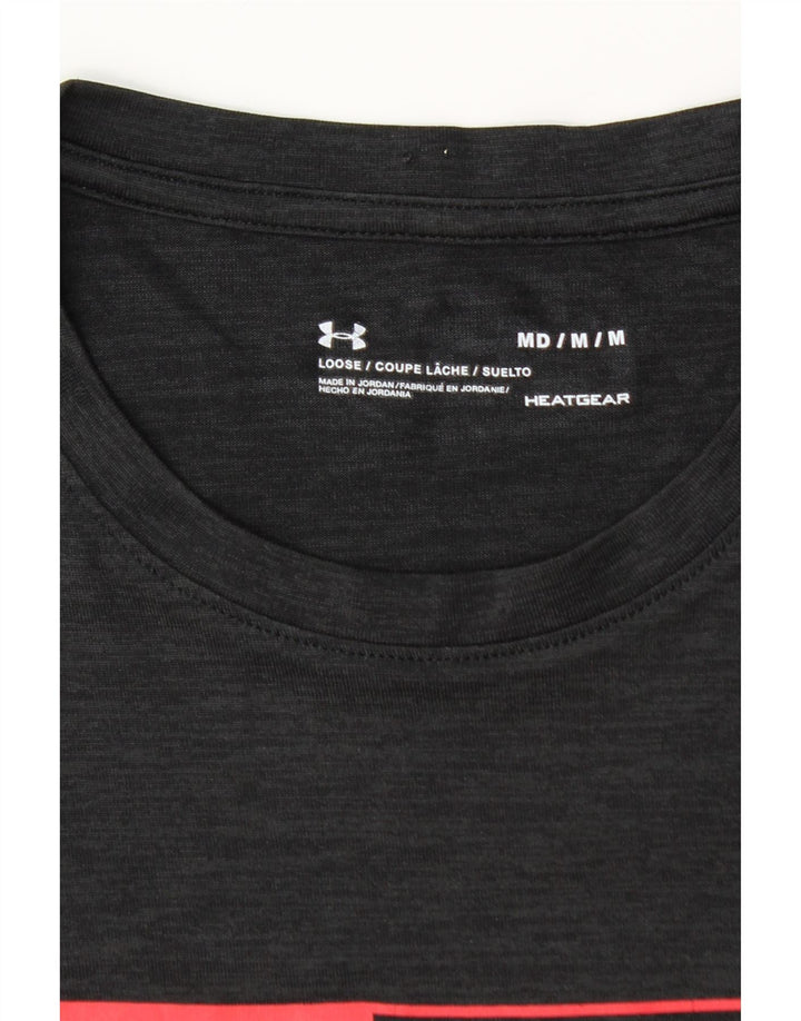 UNDER ARMOUR Herren Heat Gear Graphic T-Shirt Top Medium Schwarz