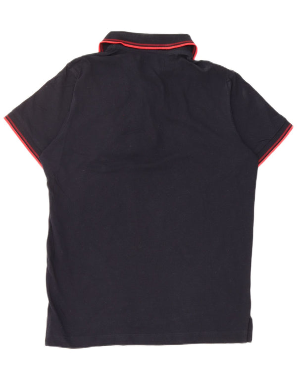 AUSTRALIAN L'ALPINA Mens Polo Shirt IT 50 Medium Navy Blue Cotton