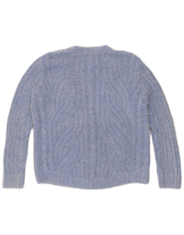 Marks & Spencer Damen-Cardigan-Pullover UK 14 Mittelblaues Polyester