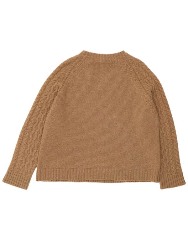 Max Mara Damen-Wochenende-Pullover mit U-Boot-Ausschnitt, UK 16, Größe L, Beige