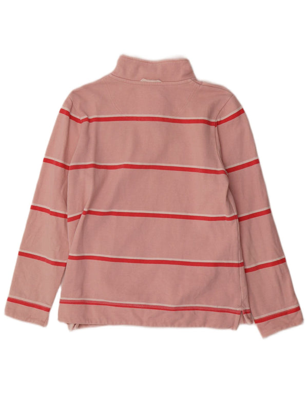Crew Clothing Damen-Sweatshirt-Pullover UK 12 Mittelrosa gestreift
