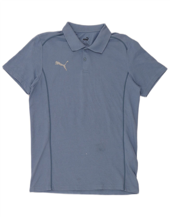 Puma Herren Kurzarm-Poloshirt mit normaler Passform, Größe S, Blau, Baumwolle