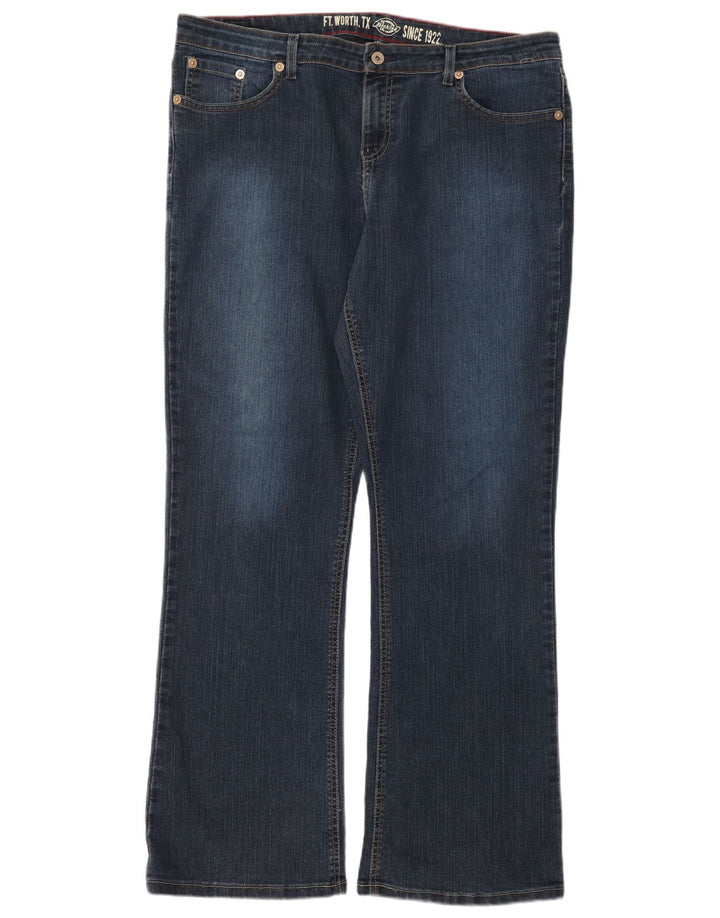 Dickies Damen Bootcut-Jeans US 16 2XL W36 L33 Blaue Baumwolle