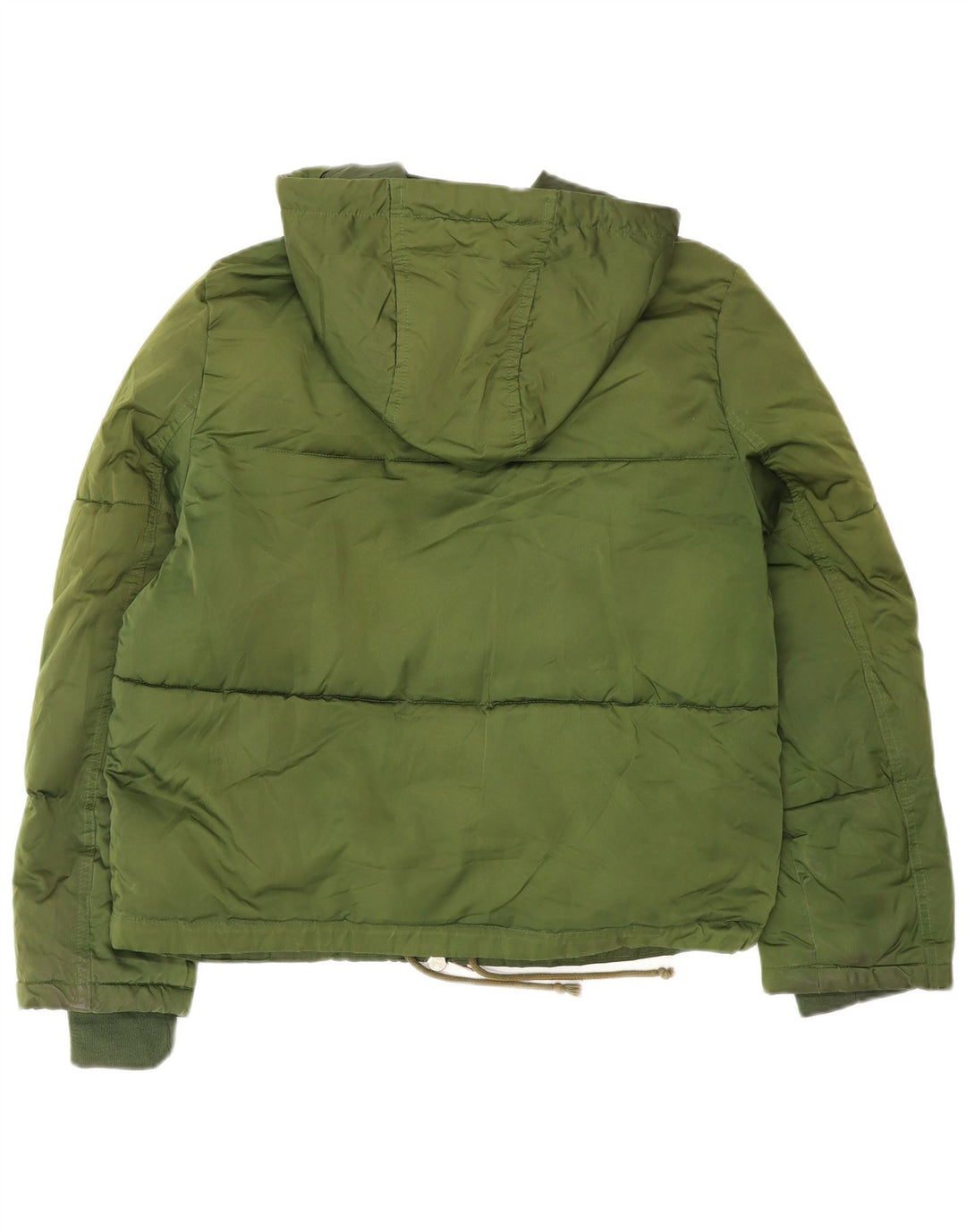 Topshop Damen-Kapuzen-Übergröße, wattierte Jacke, UK 10, Größe S, Khaki, Polyester