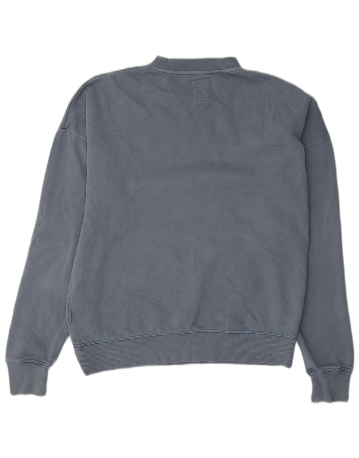 Billabong Damen Sweatshirt Pullover US 6 Mittelblaue Baumwolle