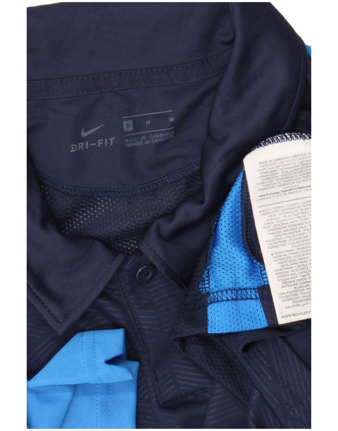 Nike Herren Dri Fit Poloshirt Mittelgroßes marineblaues Colourblock-Polyester