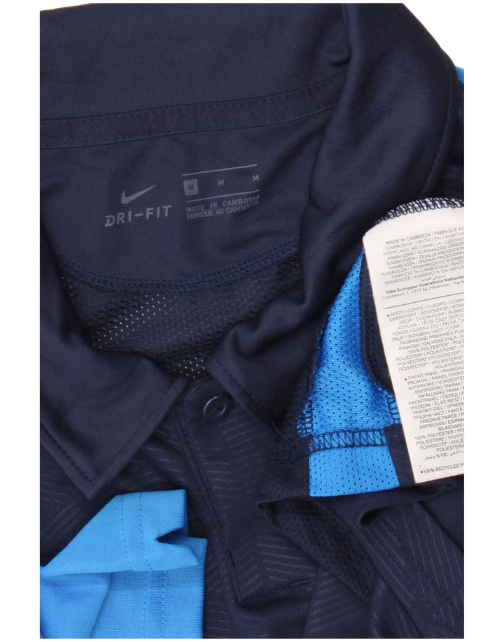 Nike Herren Dri Fit Poloshirt Mittelgroßes marineblaues Colourblock-Polyester