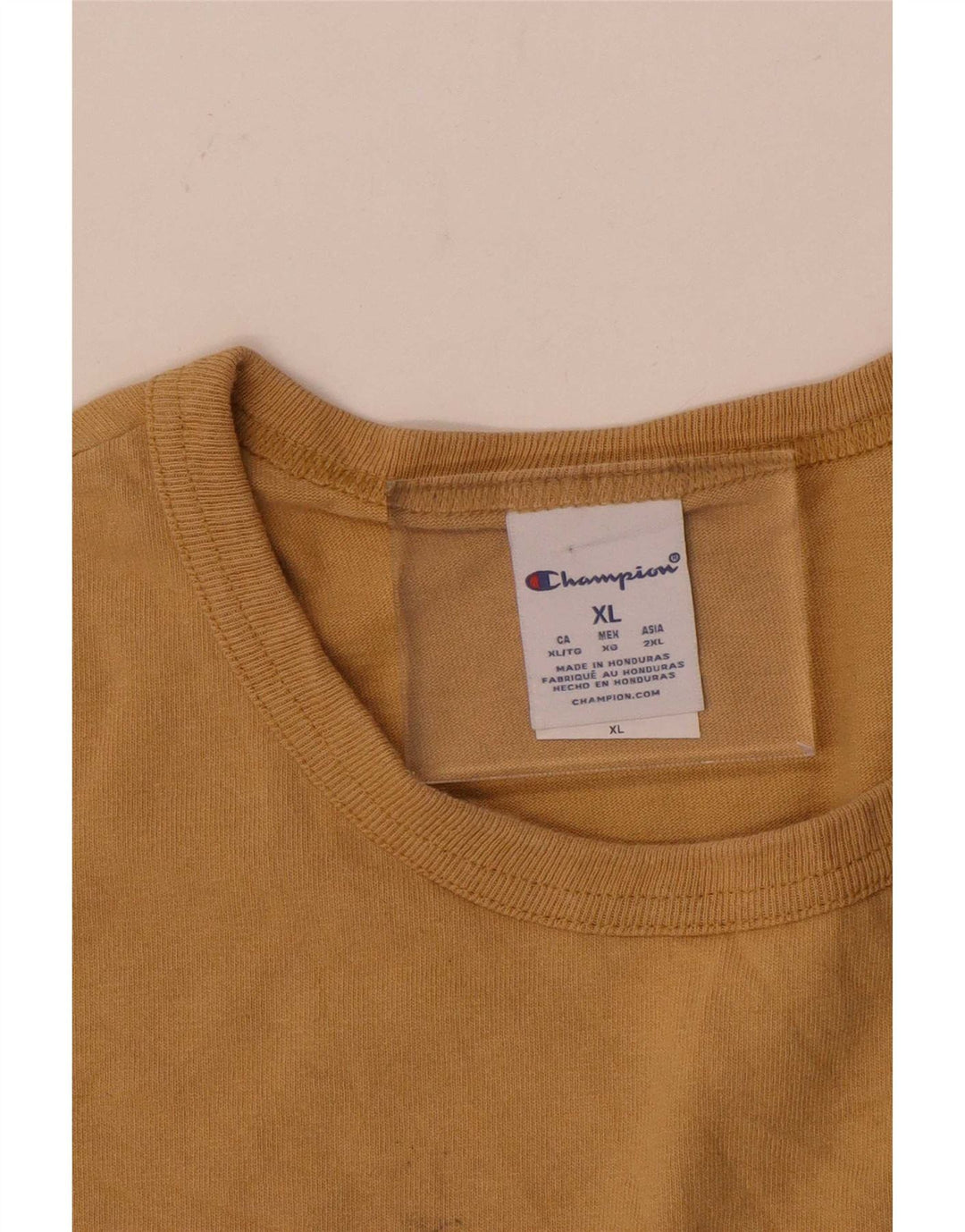 Champion Herren T-Shirt Top XL Beige Baumwolle
