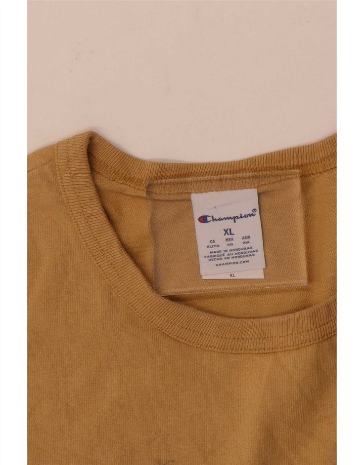 Champion Herren T-Shirt Top XL Beige Baumwolle