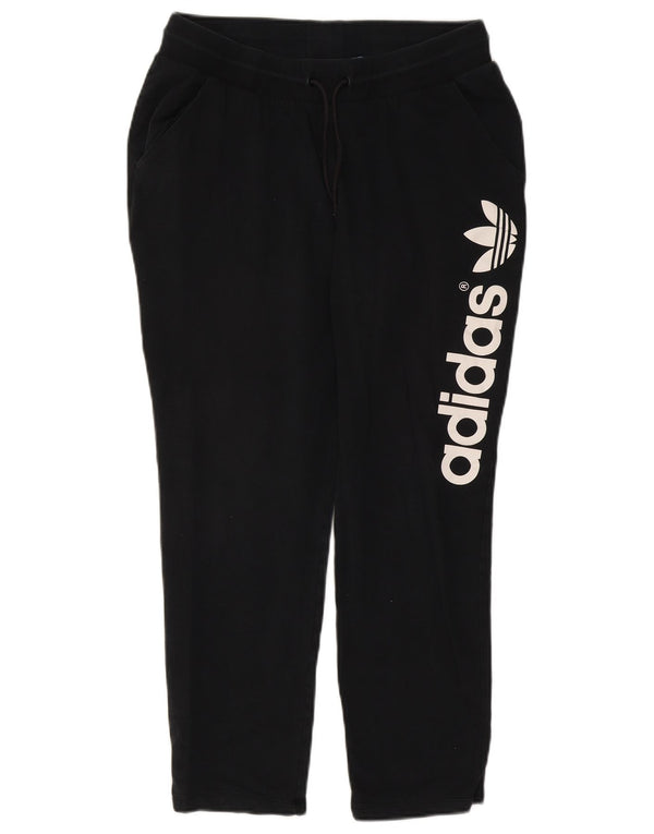 Adidas Damen Graphic Trainingshose UK 18 XL Schwarz Baumwolle