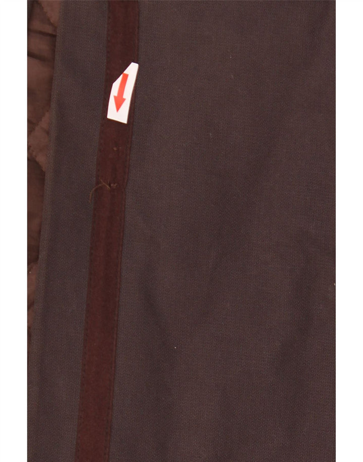 Hugo Boss Damenmantel UK 16 Große braune Baumwolle