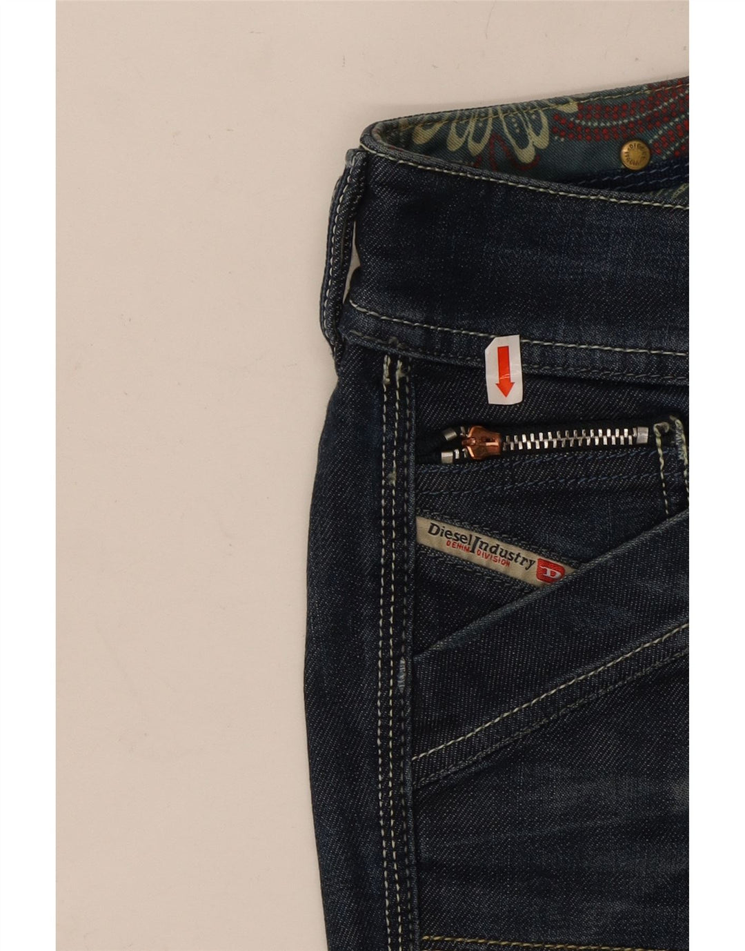 Diesel Damen Reckfly Bootcut Jeans W26 L32 Marineblaue Baumwolle