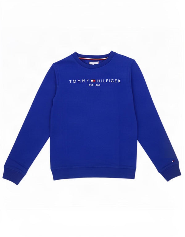 Tommy Hilfiger Boys Graphic Sweatshirt Jumper 13-14 Years Blue Cotton