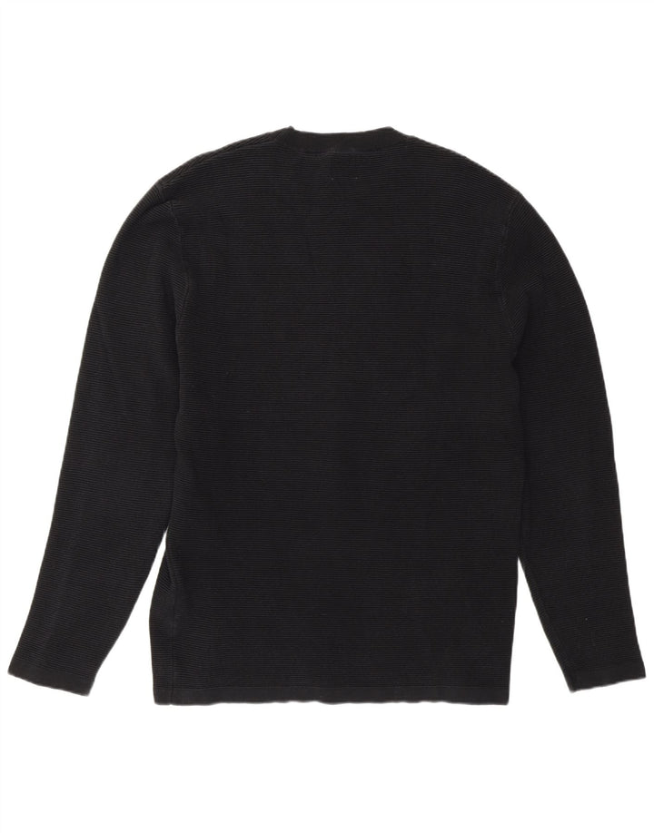 Zara Herren-Pullover mit Rundhalsausschnitt, Größe L, Schwarz