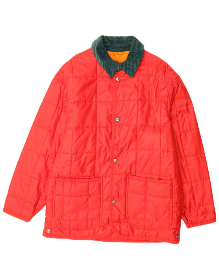 Diadora Herren Steppjacke UK 38 Mittelrotes Nylon