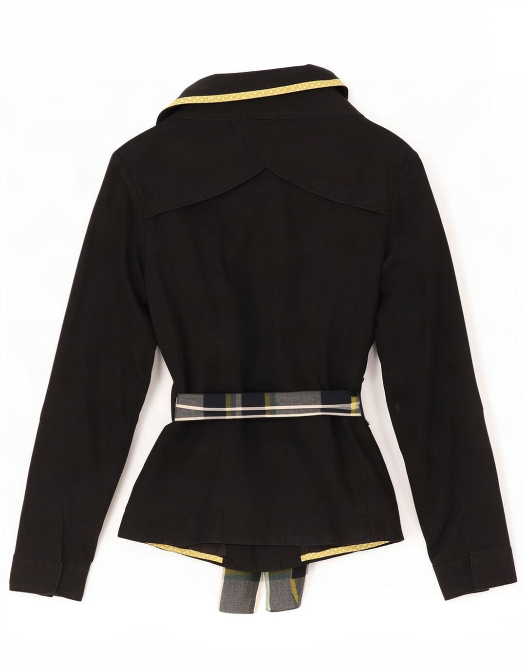 Vila Damen Kurzmantel UK 10 Small Schwarz Baumwolle