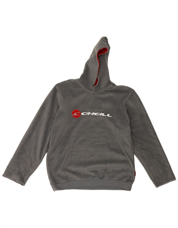 O'Neill Herren-Fleecepullover mit grafischer Kapuze, Größe S, Grau, Polyester