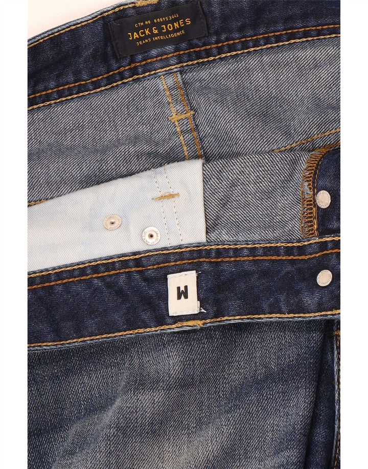 Jack & Jones Herren-Jeansshorts mit normaler Passform, Mittel W32 Blau