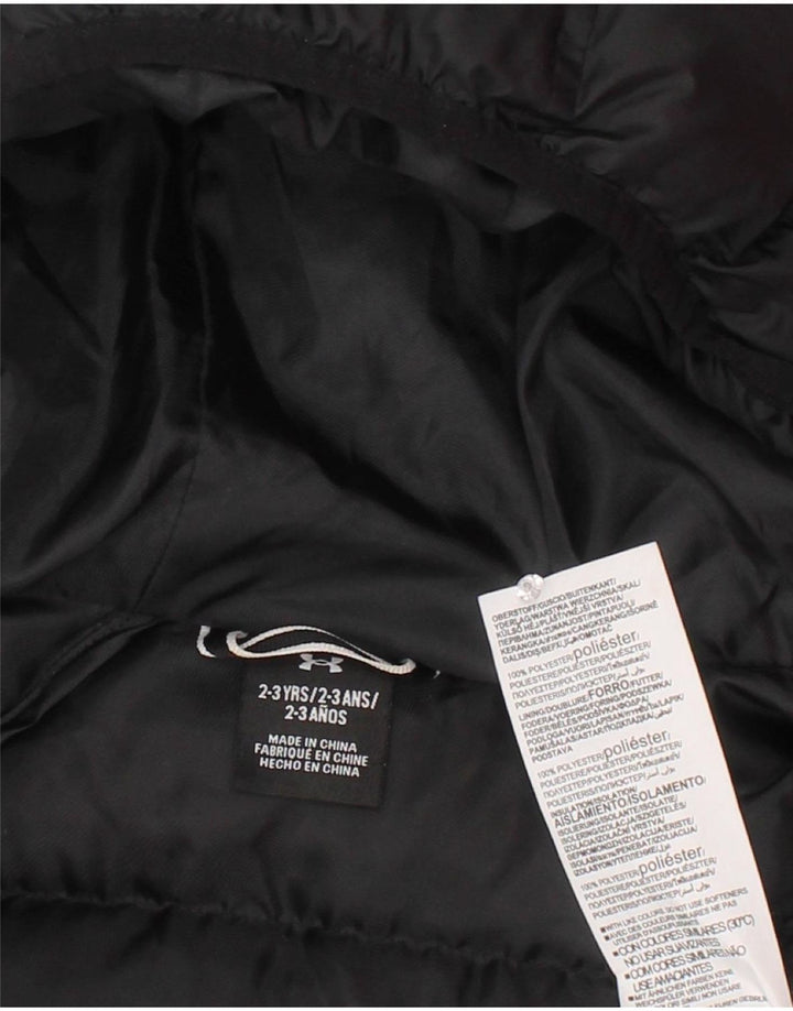 Under Armour Jungen-Jacke mit Kapuze, 2–3 Jahre, schwarzes Polyester