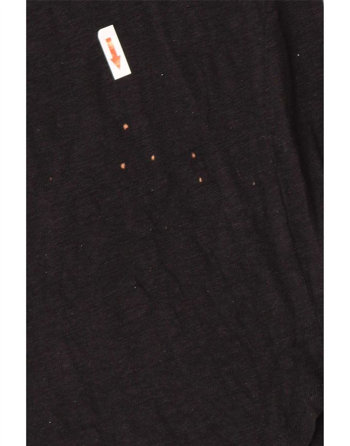 Zara Damen Top 3/4 Ärmel UK 10 Small Schwarz