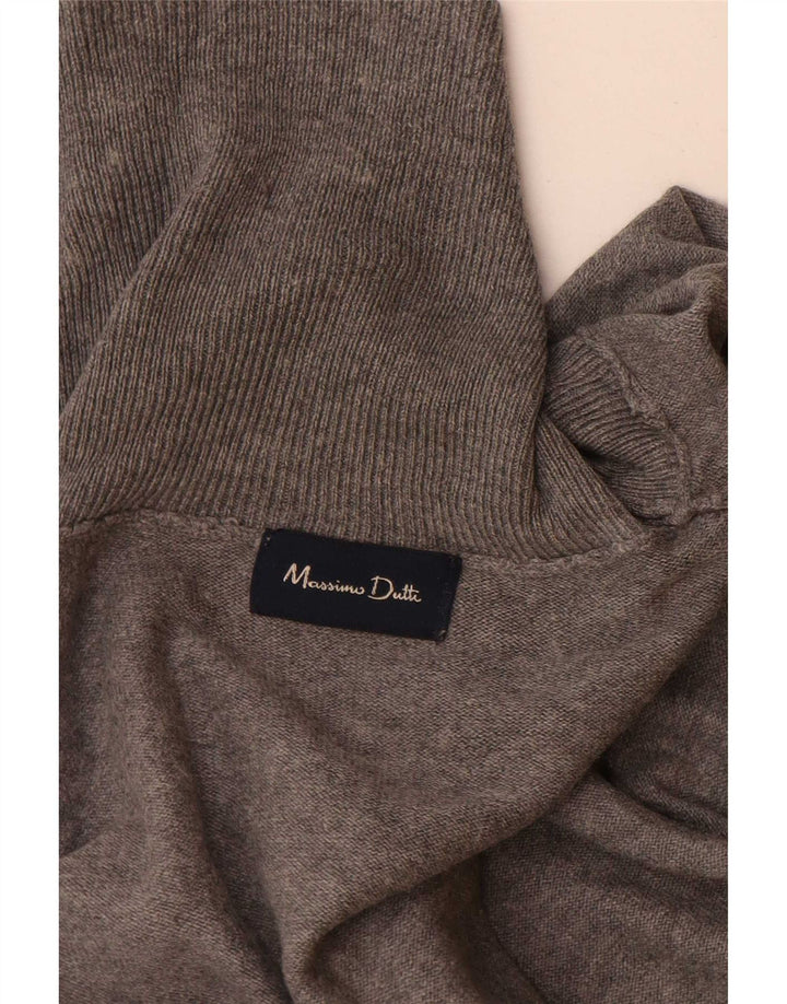 Massimo Dutti Herren-Pullover mit Rollkragen, mittelgrau