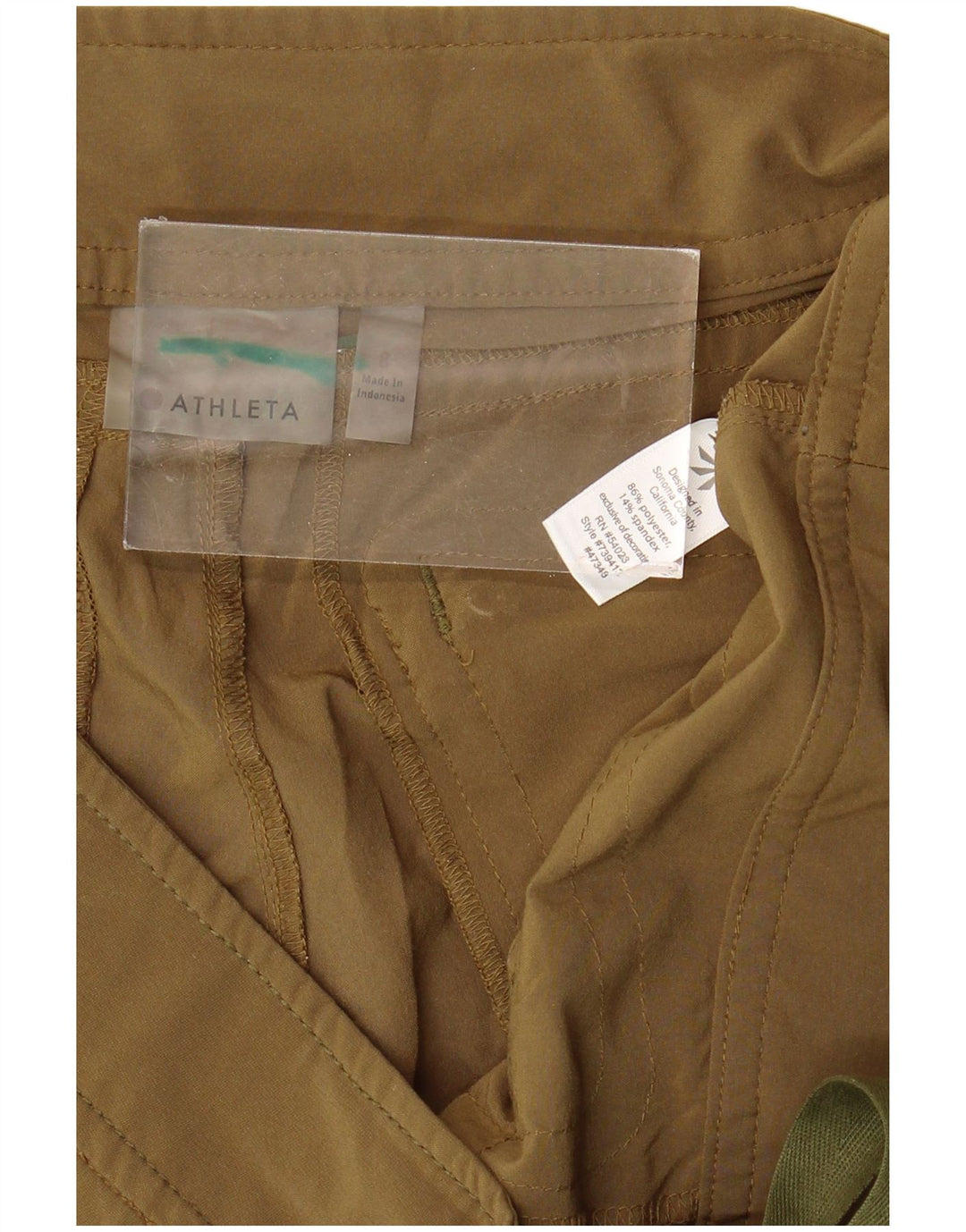 ATHLETA Damen Cargoshorts US 8 Medium W34 Khaki Polyester
