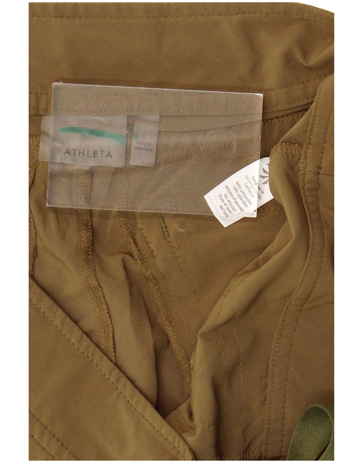 ATHLETA Damen Cargoshorts US 8 Medium W34 Khaki Polyester