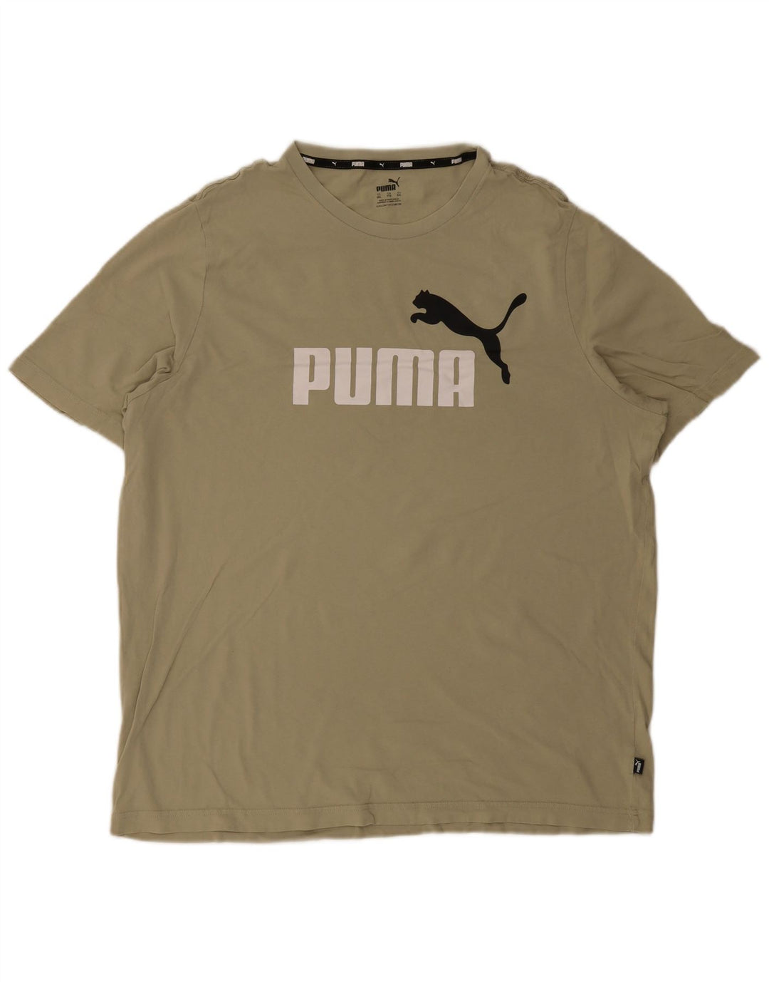 Puma Herren Grafik T-Shirt Top 2XL Khaki
