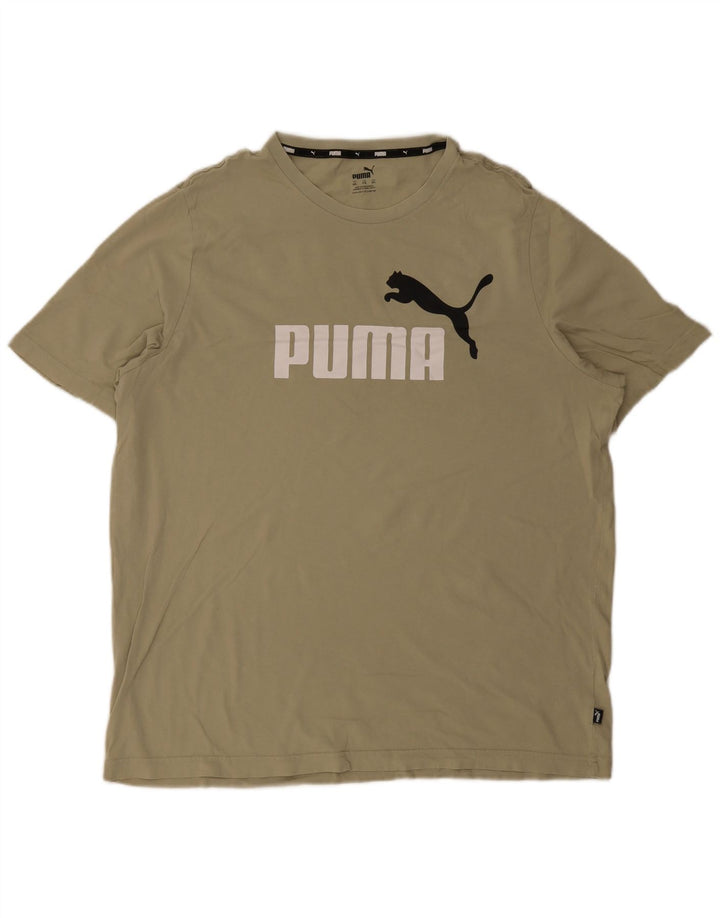 Puma Herren Grafik T-Shirt Top 2XL Khaki