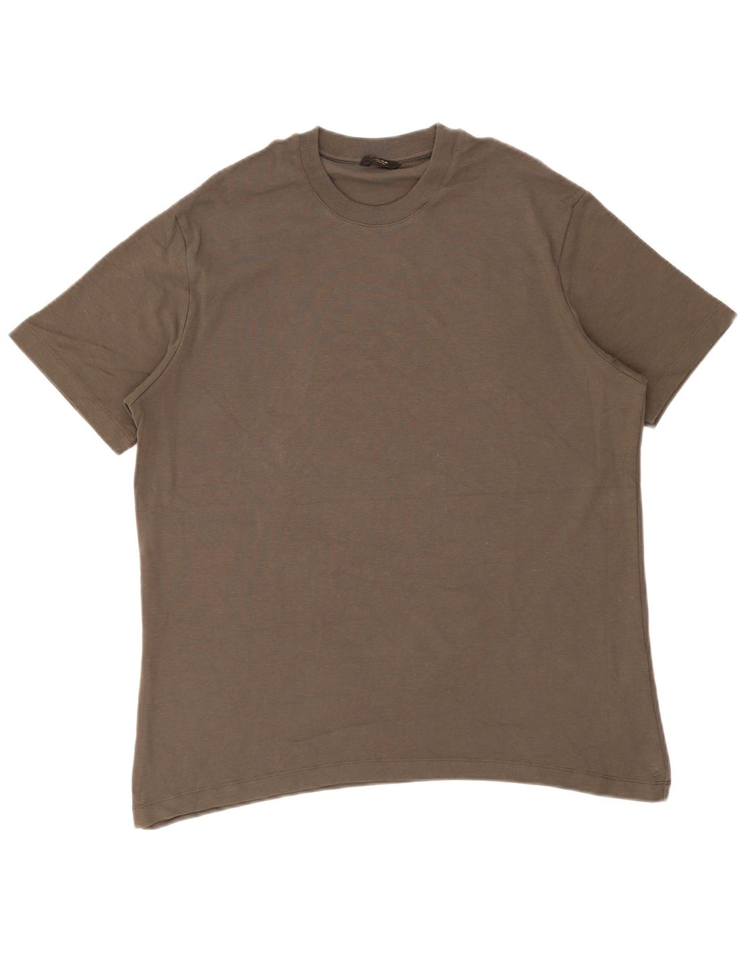 Massimo Dutti Herren T-Shirt Top Large Grau Baumwolle