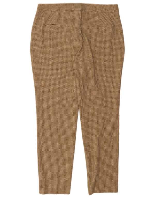 Zara Damen Slim Chino-Hose EU 40 Medium W30 L26 Beige gepunktet