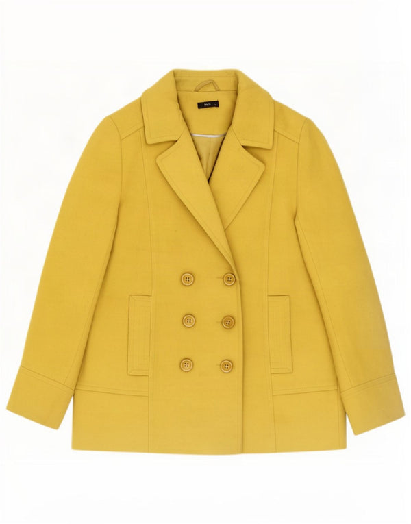 M&Co Damen Zweireiher-Blazerjacke UK 12 Mittelgelbes Polyester