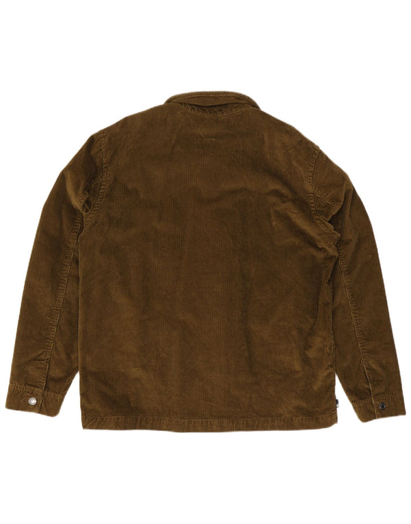Timberland Herren Cordjacke UK 40 Large Khaki Baumwolle