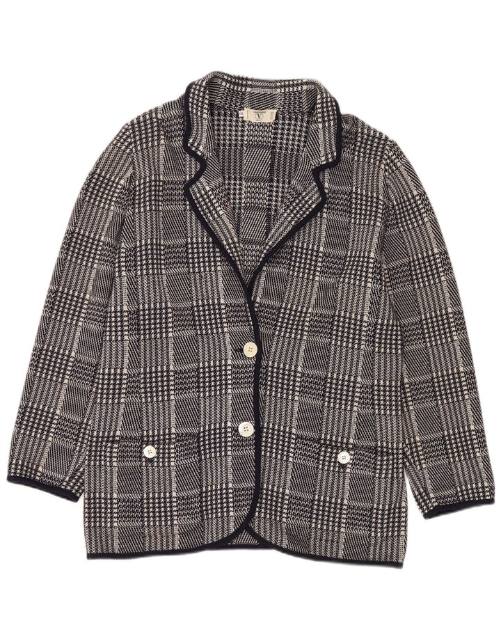 VALENTINO Damen Miss V Blazer Jacke IT 48 XL Marineblauer Hahnentritt