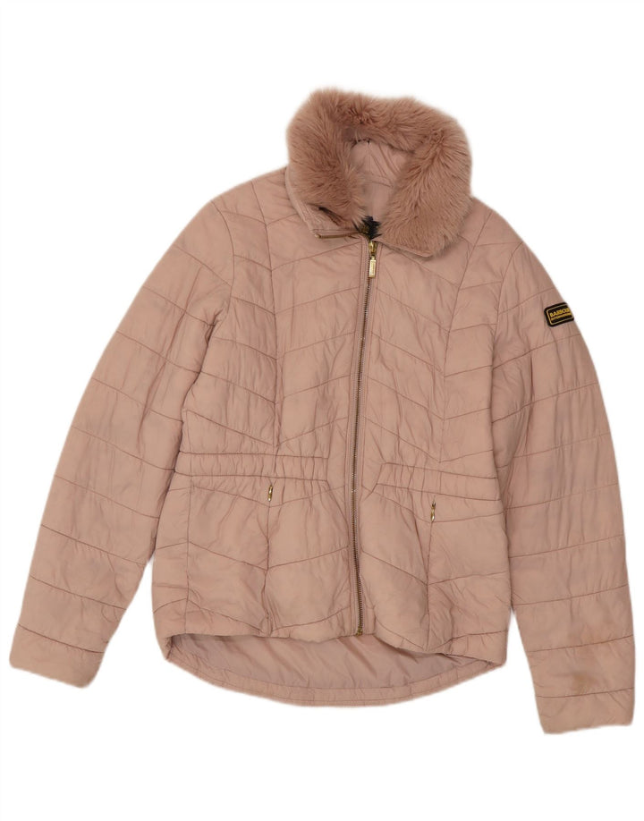 Barbour Wattierte Jacke für Mädchen, 12–13 Jahre, XL, Rosa, Polyamid