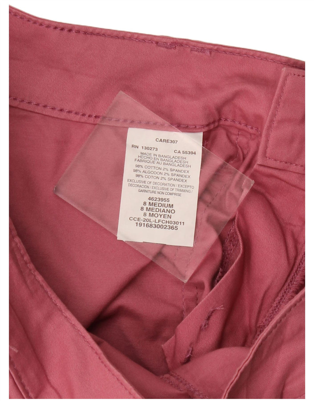 LEE Damen-Chinoshorts mit mittelhohem Bund und normaler Passform, US 8, Mittel W30, rosa Baumwolle