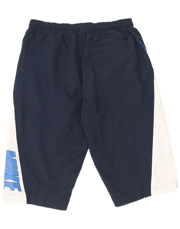 Nike Herren-Sportshorts mit Grafik, groß, Marineblau, Farbblock-Polyester, Sport