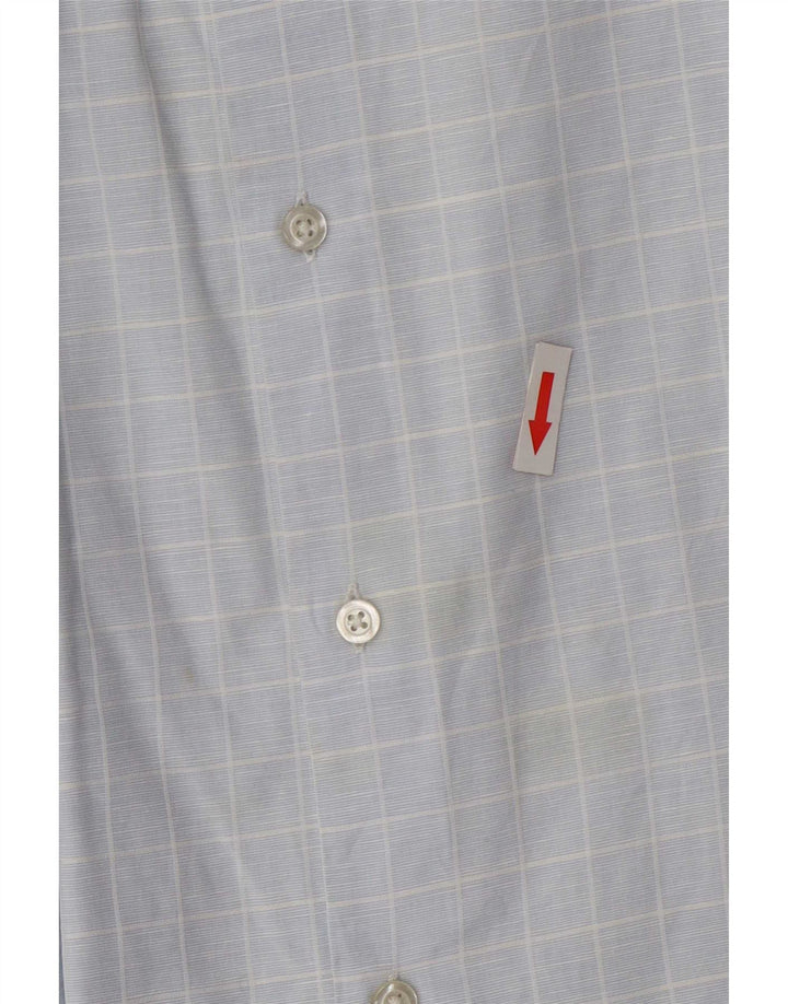 Massimo Dutti Herrenhemd 2XL Blau kariert Baumwolle