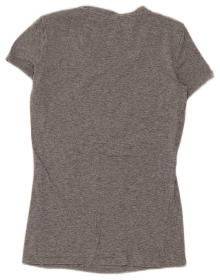 Guess Grafik-T-Shirt-Oberteil für Damen, Größe S, Grau