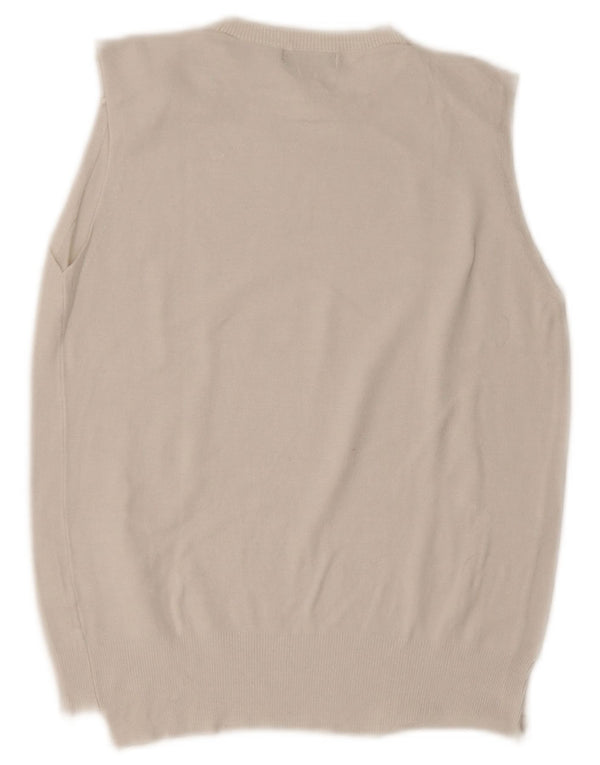 Zara Damen Crop Vest Tank Top UK 14 Large Weiß